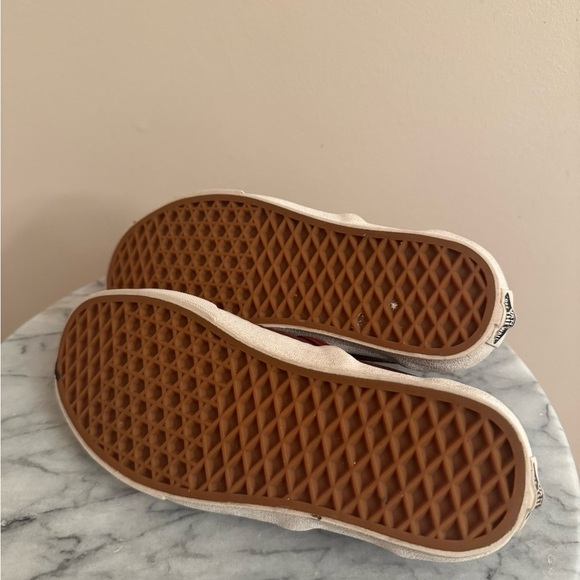 Vans Classic Slip On Moto Leather Burgundy Shoes Women’s Size 7 Skate - Picture 7 of 9